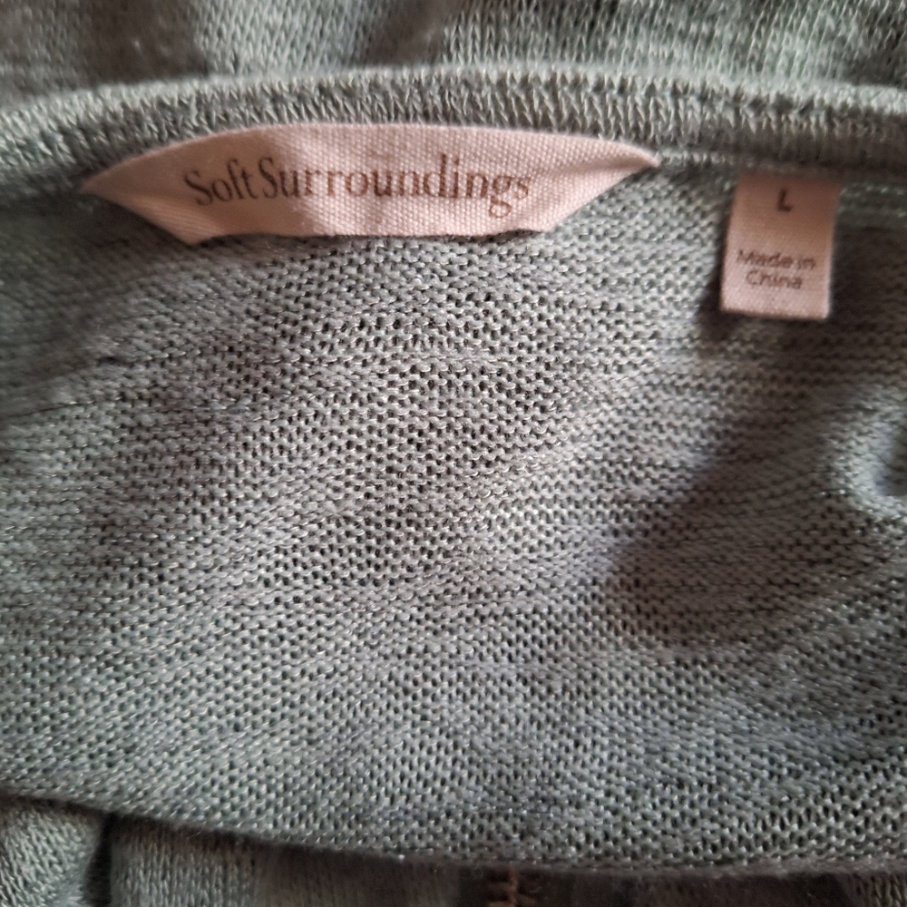 Soft Surroundings 1/2 Zip Sweater EUC Size L - Picture 4 of 4